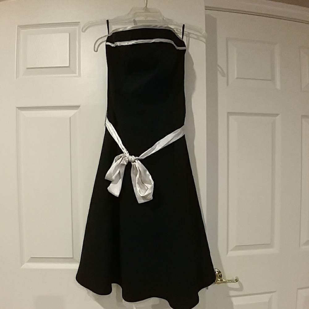Black a line cocktail dress